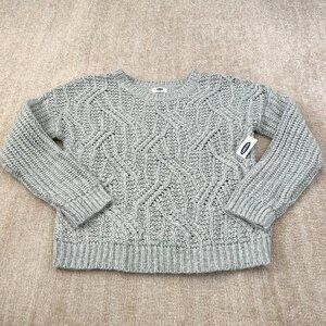NWT Old Navy Blue Cable Knit Sweater S